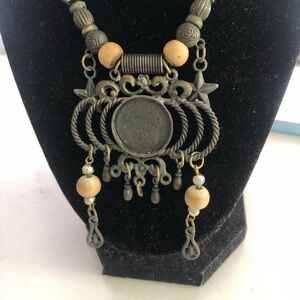 Vintage Bohemian Necklace with Coin Pendant